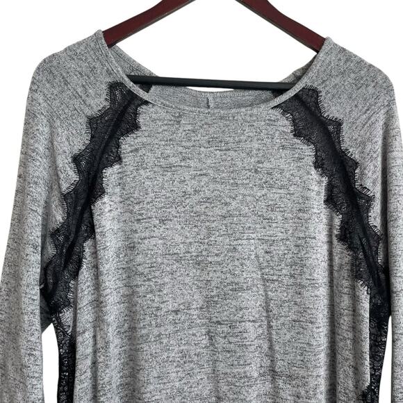 Lane Bryant‎ Women Sweater 14/16 Black Lace Trim Fairygoth Y2K Retro Boho Chic - Picture 12 of 13